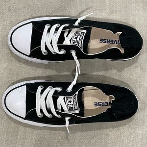 Black Converse Slip Ons 7.5